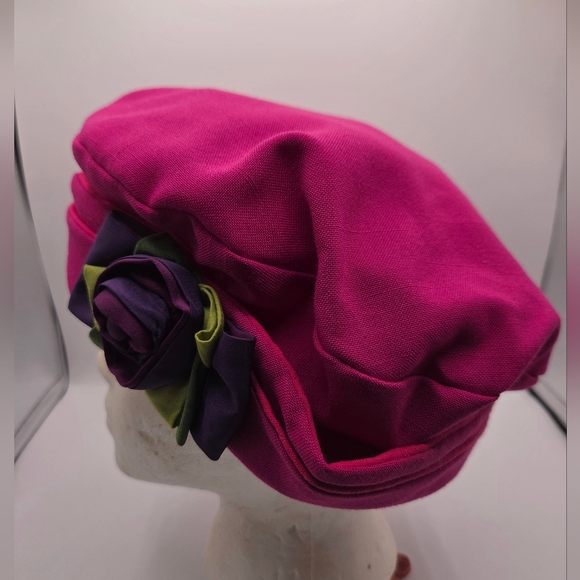 Maggie Mae Adjustable Elegant Fuchsia Purple Floral...